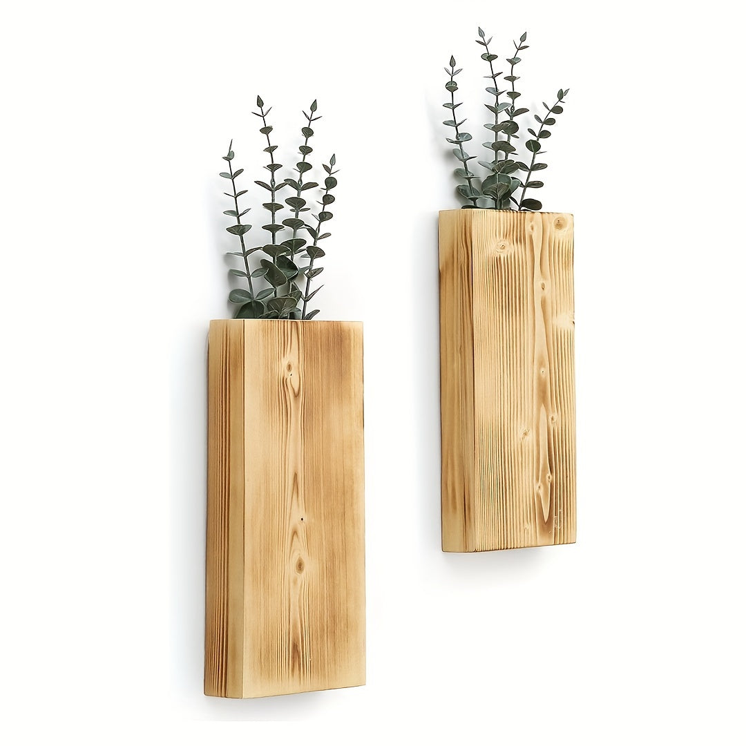 Rustic Wooden Wall Vase - Natural Atmosphere for Every Interior
