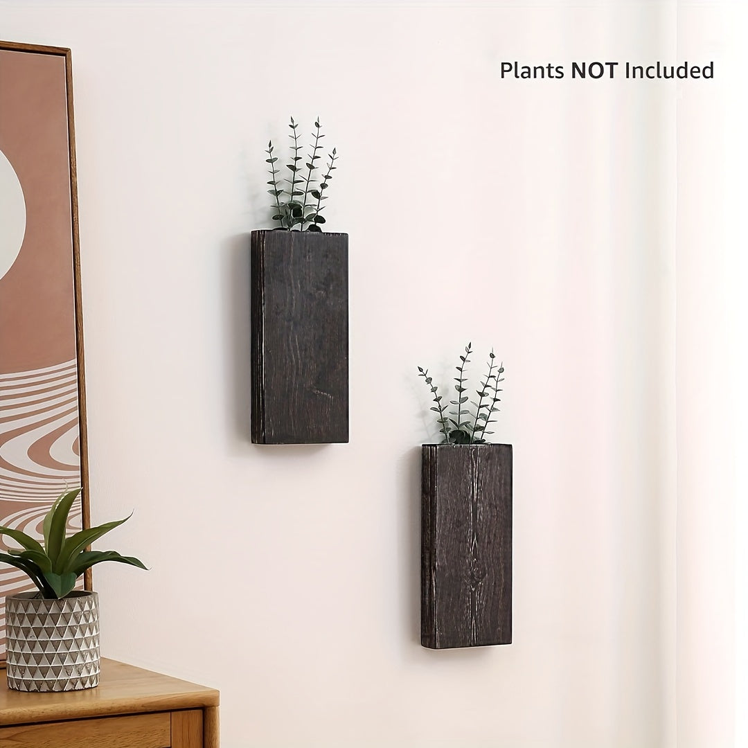 Rustic Wooden Wall Vase - Natural Atmosphere for Every Interior