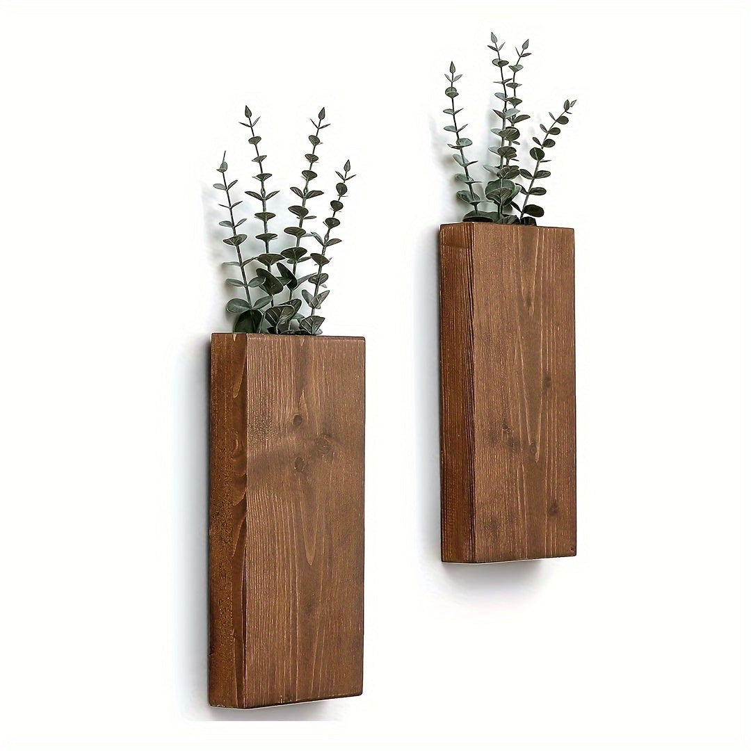 Rustic Wooden Wall Vase - Natural Atmosphere for Every Interior