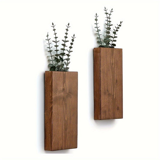 Rustic Wooden Wall Vase - Natural Atmosphere for Every Interior