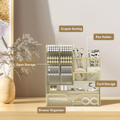 Smart Organization Desk Rack - Multifunctional Storage Space for Your Office Supplies