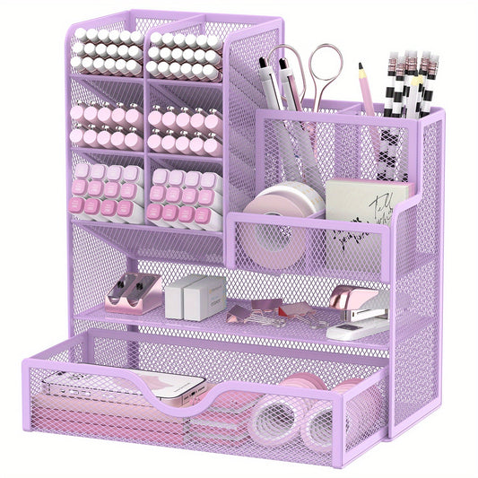 Smart Organization Desk Rack - Multifunctional Storage Space for Your Office Supplies