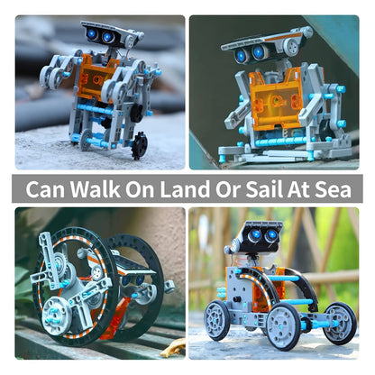Solar Robo Builder - 12-in-1 Educational Construction Toy with Solar Power