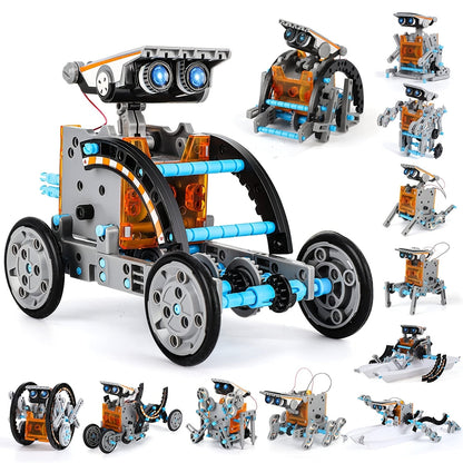 Solar Robo Builder - 12-in-1 Educational Construction Toy with Solar Power