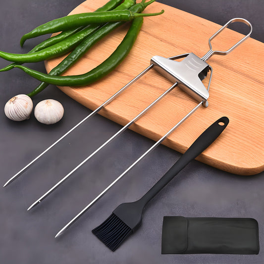 SpiesPro - 3-in-1 Grill Tool - Makes grilling easier and more efficient!