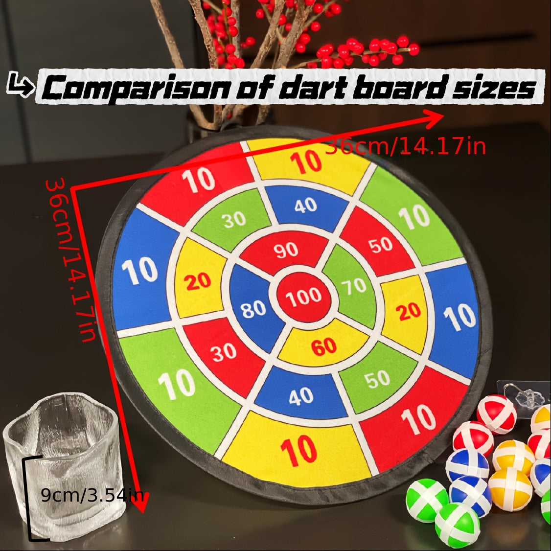 Sticky Dart Ball Set - Interactive Family Dart Board Game for Indoors and Outdoors