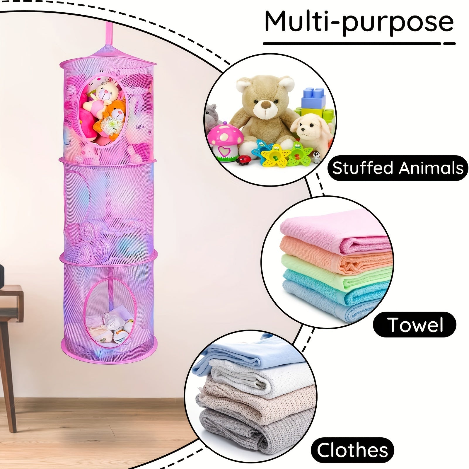TidyTower 4-Layer Storage Net - Space Saving and Multifunctional