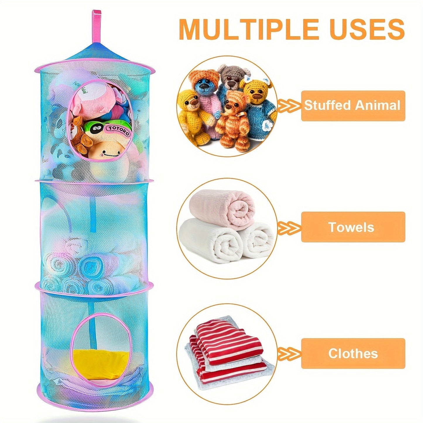 TidyTower 4-Layer Storage Net - Space Saving and Multifunctional