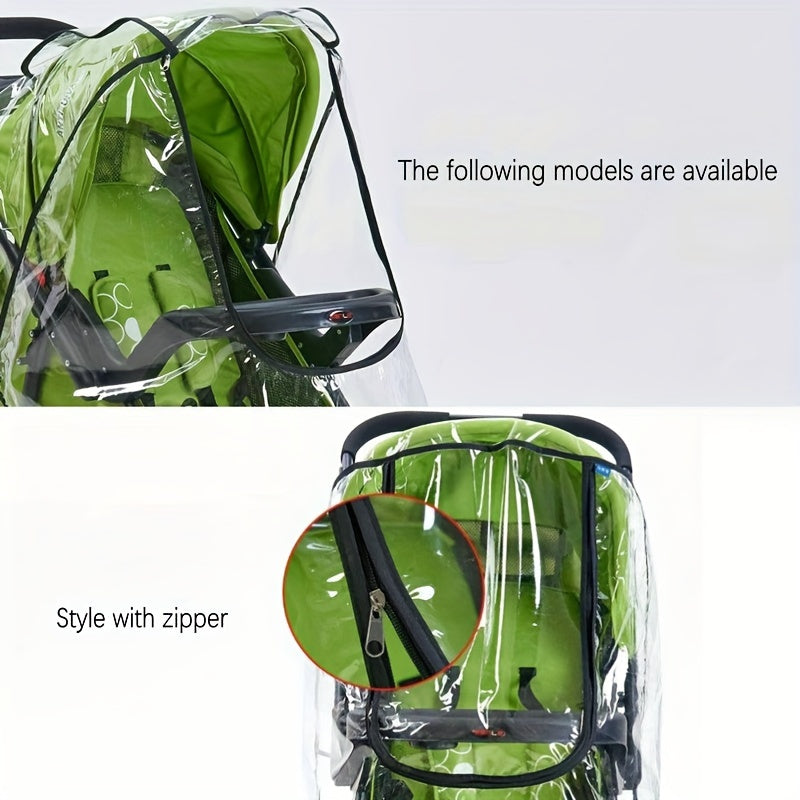 Transparent Stroller Rain Cover - For Weatherproof Protection