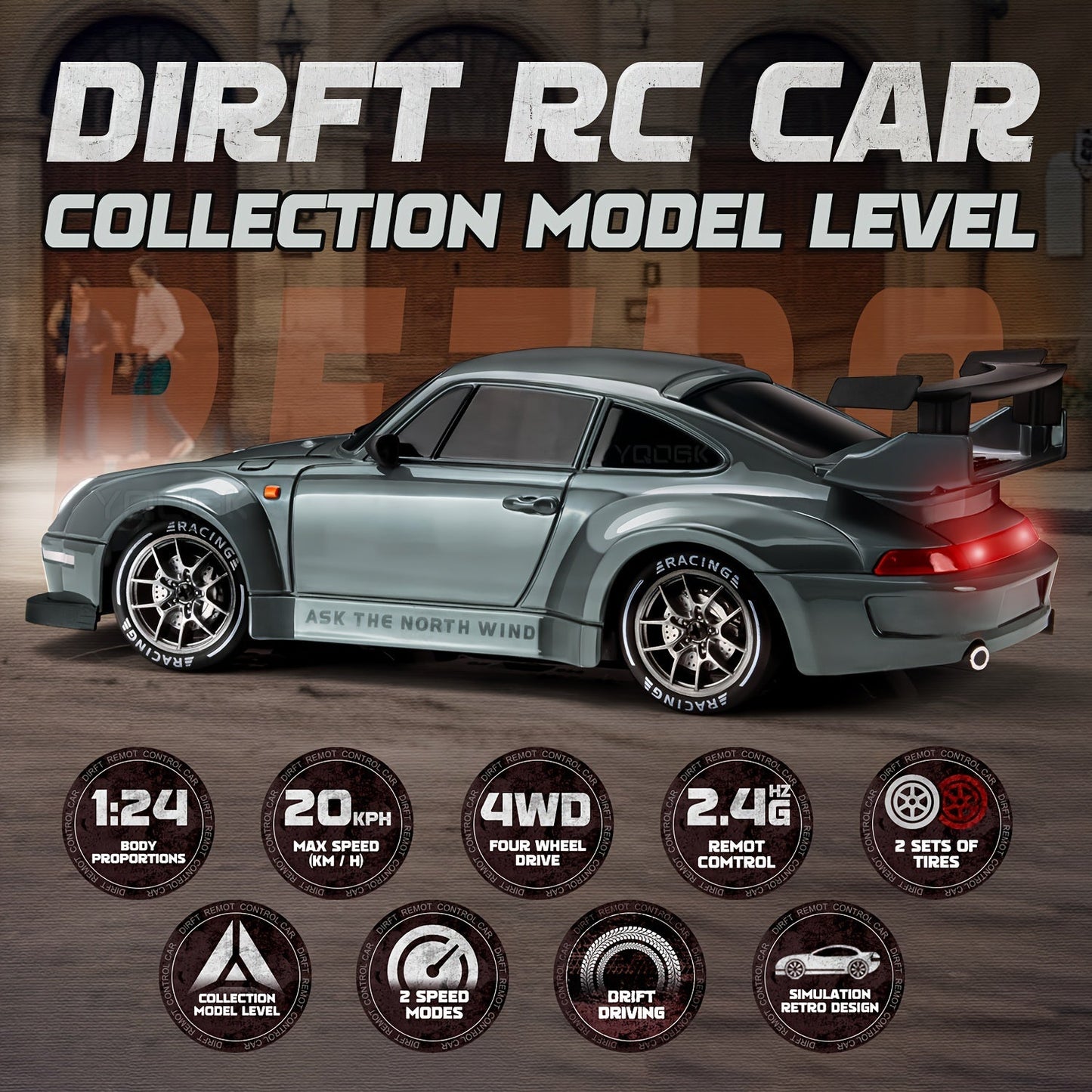 Ultimate Drift Racer 1:24 - RC Car with Lighted Wheels