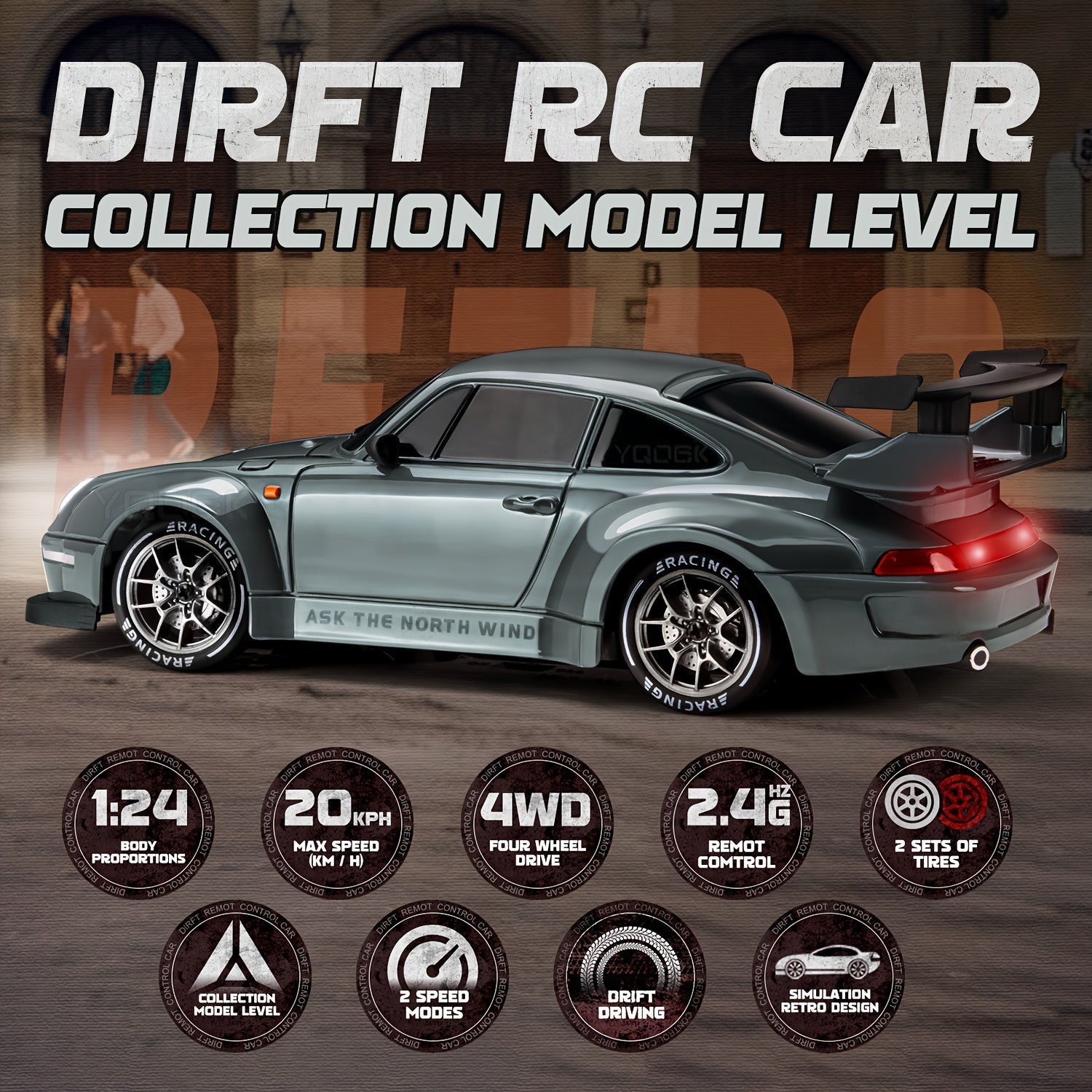 Ultimate Drift Racer 1:24 - RC Car with Lighted Wheels