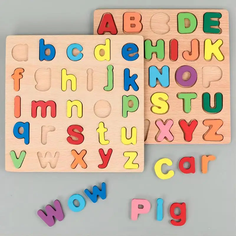 Wooden Puzzles - Alphabet and Numbers