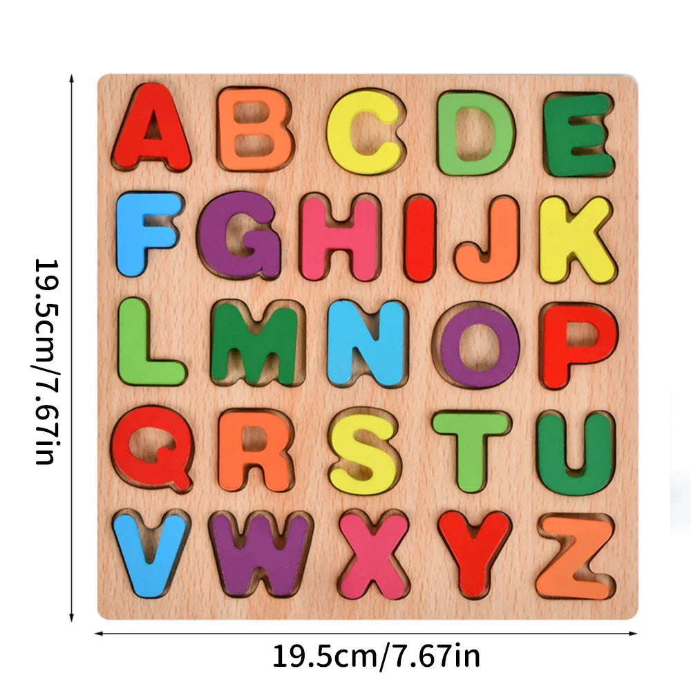 Wooden Puzzles - Alphabet and Numbers