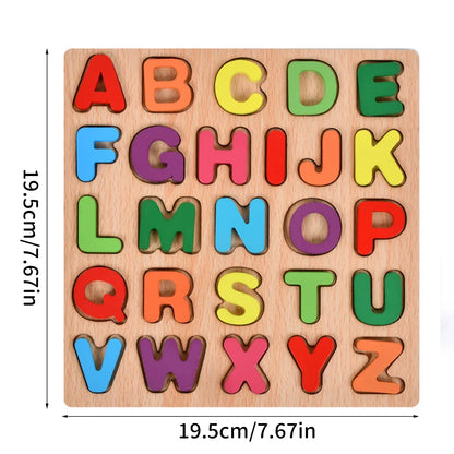 Wooden Puzzles - Alphabet and Numbers