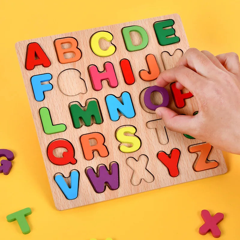 Wooden Puzzles - Alphabet and Numbers