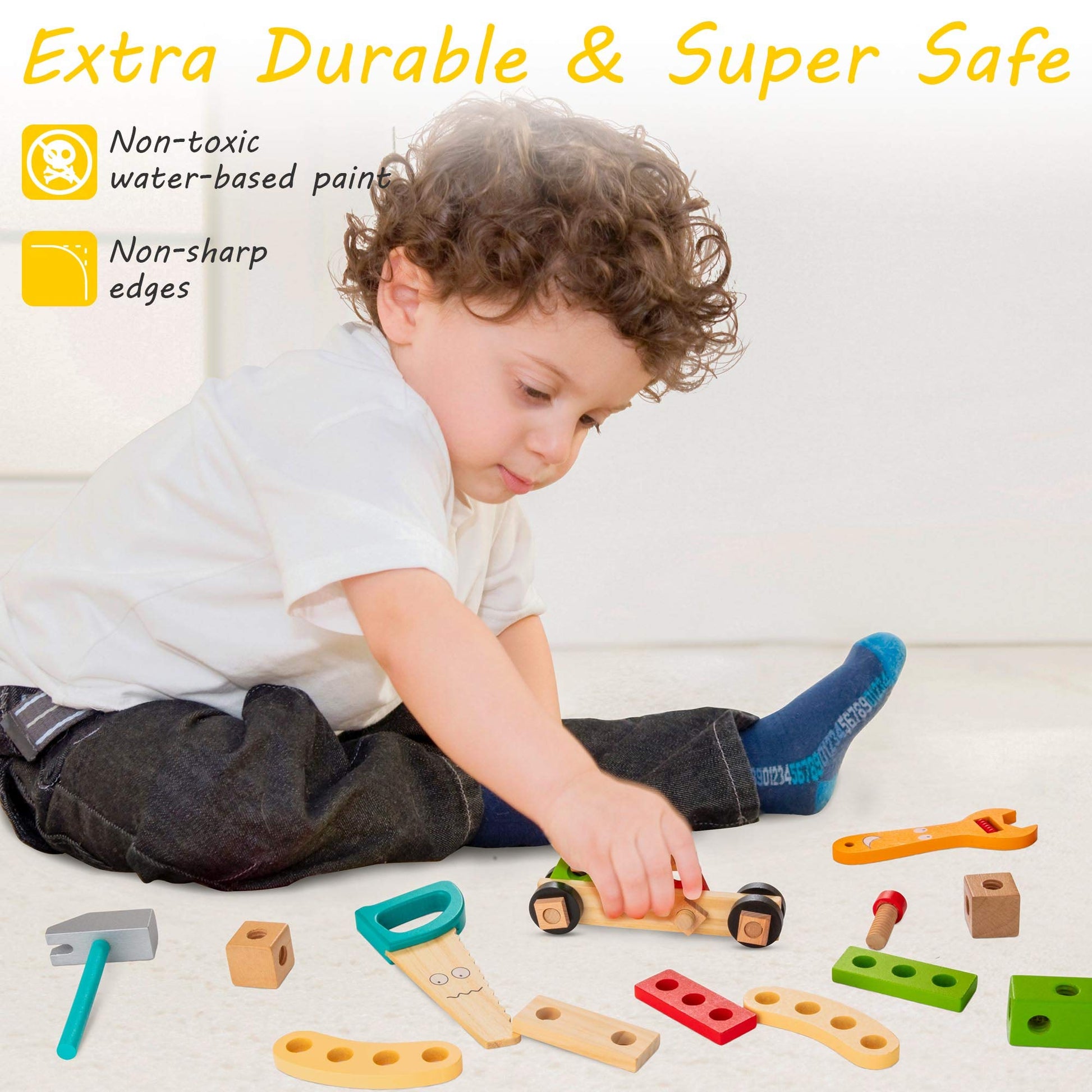 Wooden Toolbox for Children - Creative and Educational