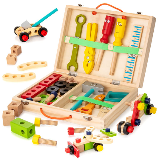 Wooden Toolbox for Children - Creative and Educational